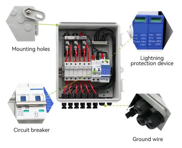 Cheap Solar System DC PV Combiner Box 2 in 1 out IP65 with SPD and Fuse