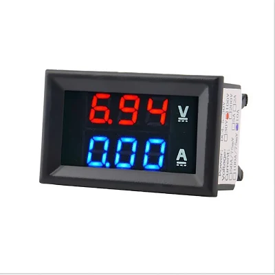 Mini Digital Voltmeter Amperemeter DC 100 V 10A Panel AMP Volt Spannung Strom Meter Tester Erkennen Werkzeug Blau Rot Dual LED Display